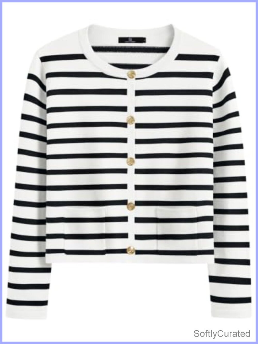 LILLUSORY Lightweight Knit Cardigan Sweater Button Front Crewneck